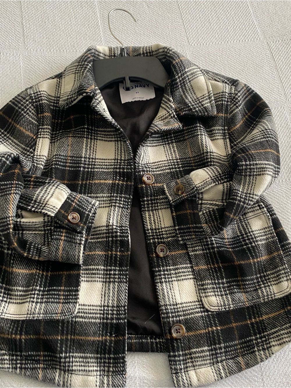 Old Navy Toddler Girl Soft Brushed Plaid Flannel Jacket 4T